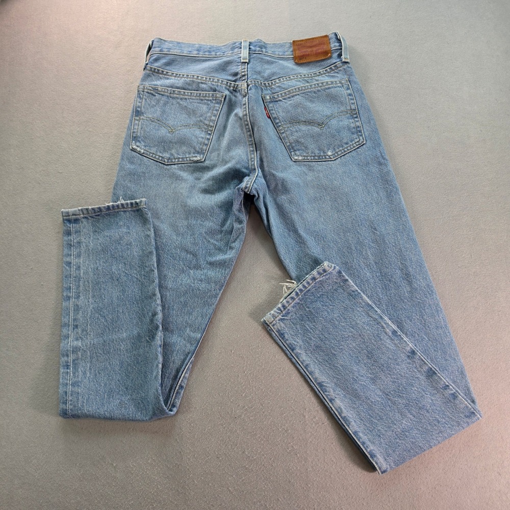 Levi's 501 Redline Selvedge White Oak Cone Denim W26 L30 Light Wash Distressed